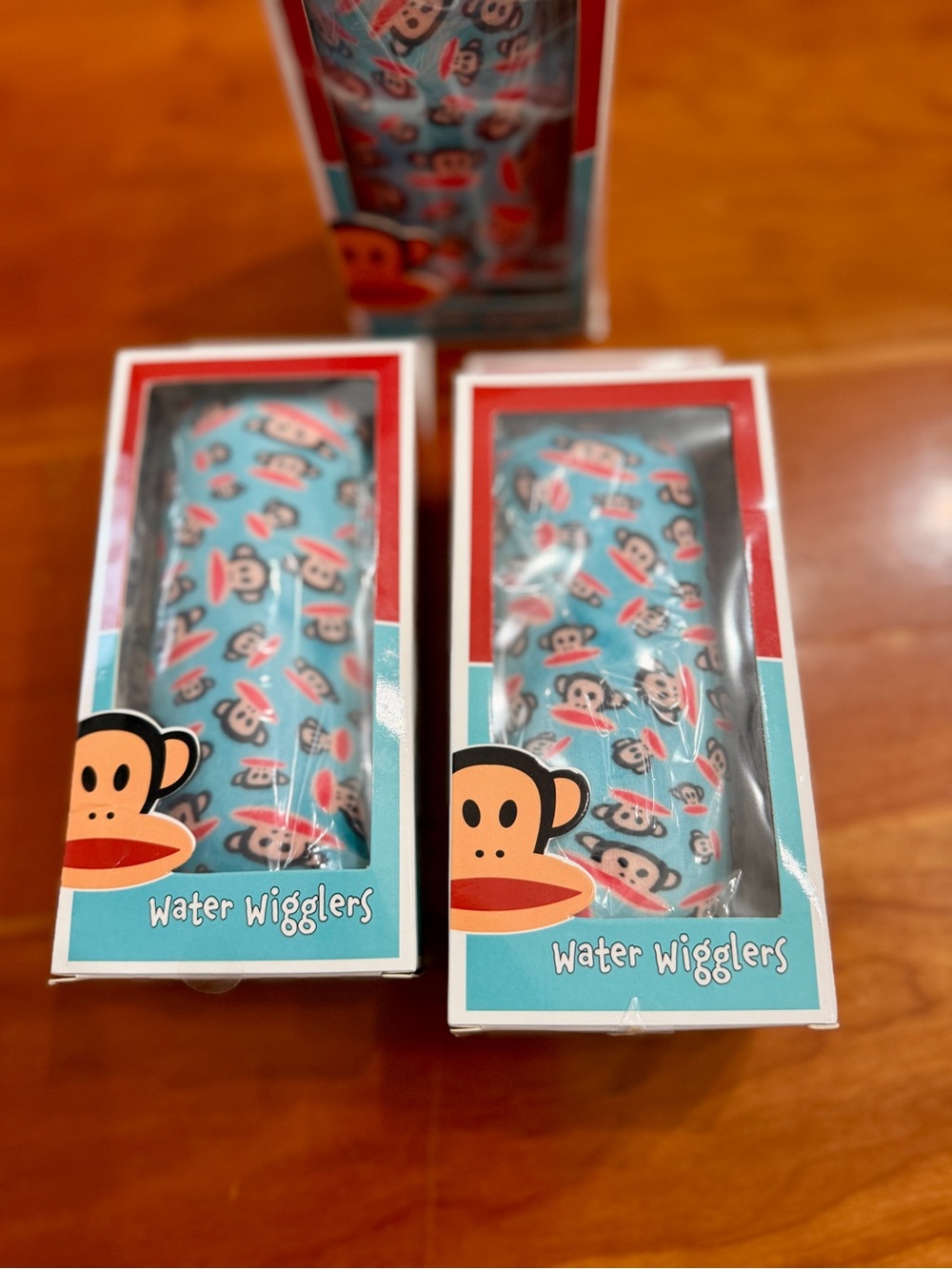 Paul Frank Blue and Red Monkey Pattern Water Wigglers set of 3